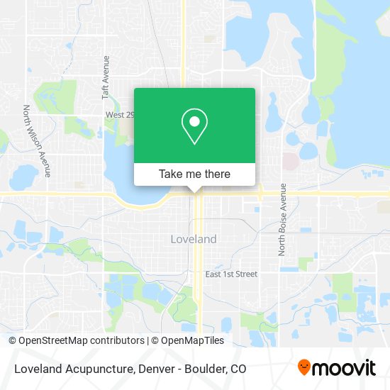 Loveland Acupuncture map