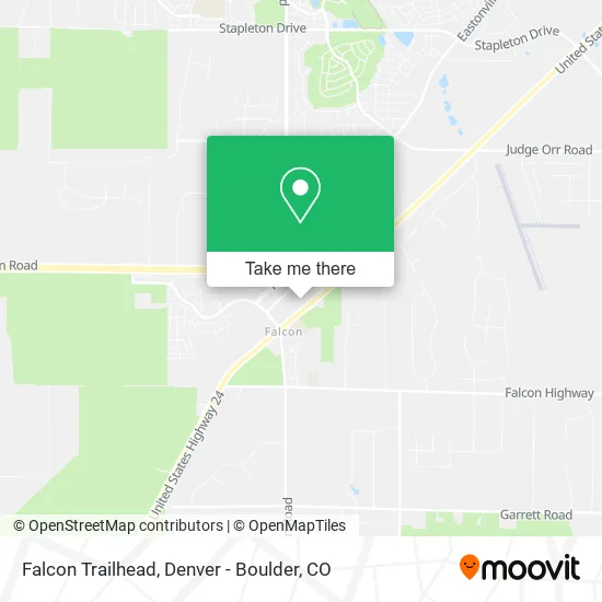 Falcon Trailhead map
