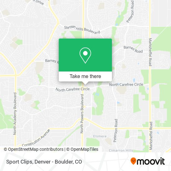 Sport Clips map