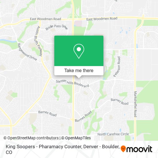 Mapa de King Soopers - Pharamacy Counter