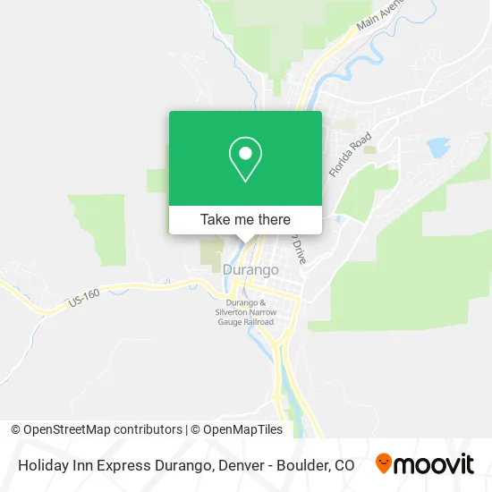 Holiday Inn Express Durango map