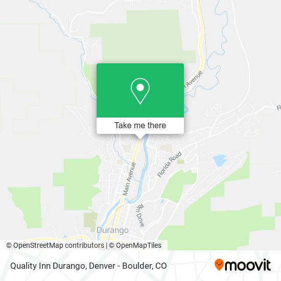 Quality Inn Durango map