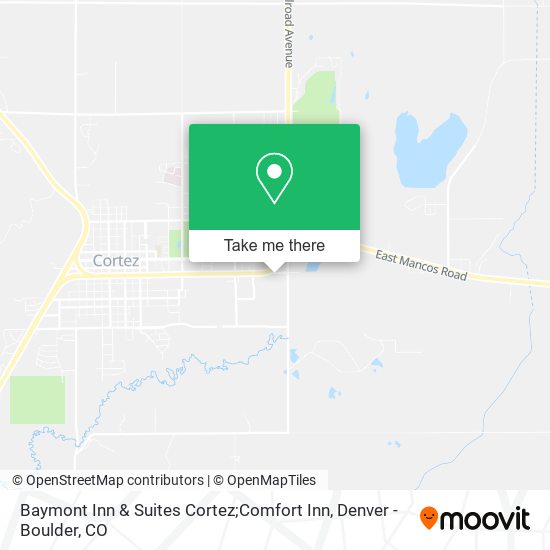 Mapa de Baymont Inn & Suites Cortez;Comfort Inn