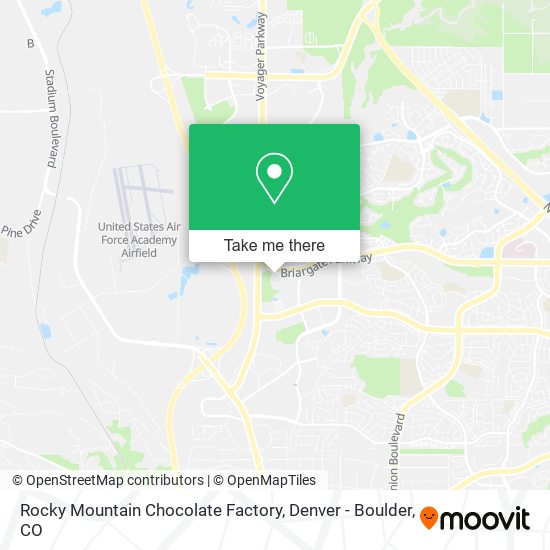 Mapa de Rocky Mountain Chocolate Factory