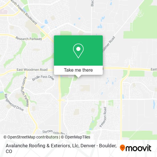 Mapa de Avalanche Roofing & Exteriors, Llc