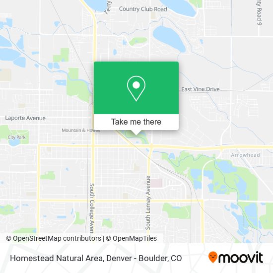 Homestead Natural Area map