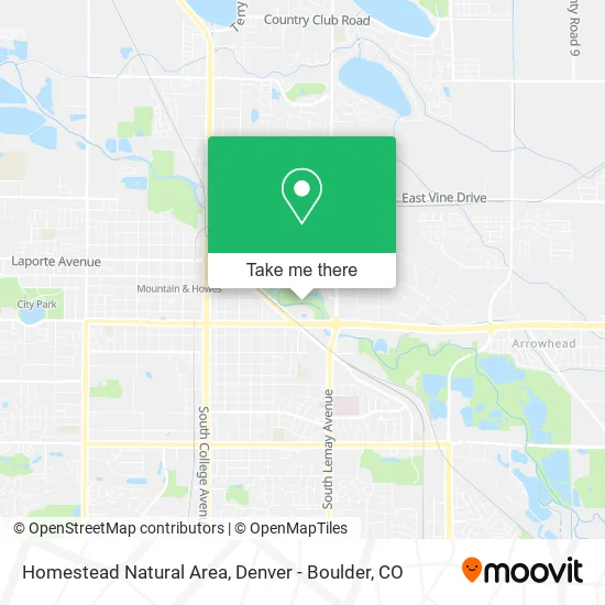 Homestead Natural Area map