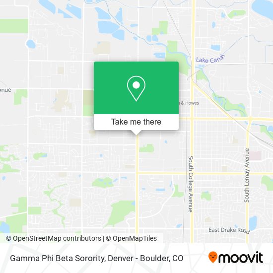 Gamma Phi Beta Sorority map