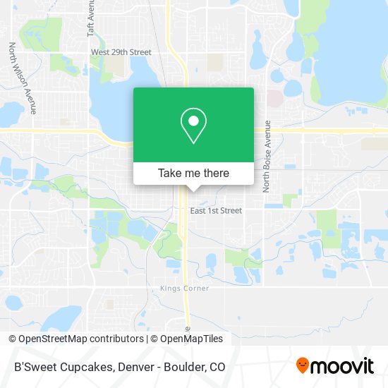 B'Sweet Cupcakes map