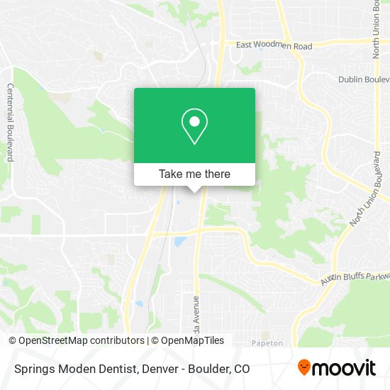 Mapa de Springs Moden Dentist