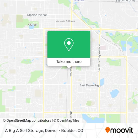 A Big A Self Storage map