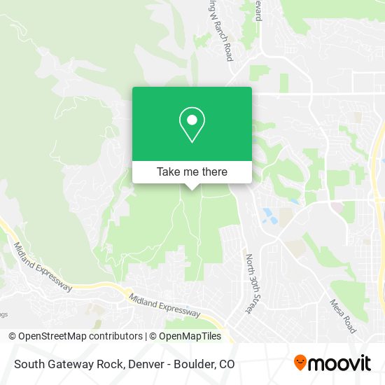 Mapa de South Gateway Rock