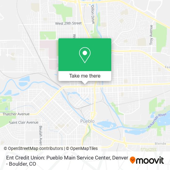 Mapa de Ent Credit Union: Pueblo Main Service Center