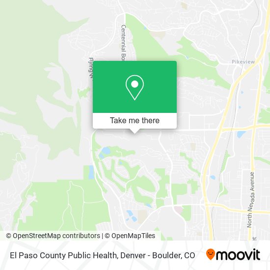 Mapa de El Paso County Public Health