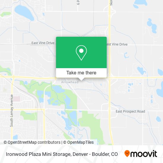 Ironwood Plaza Mini Storage map