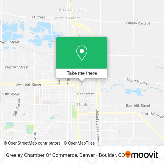 Greeley Chamber Of Commerce map