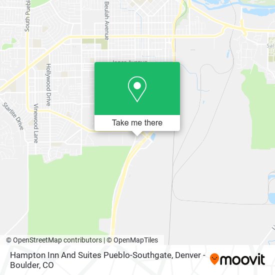 Hampton Inn And Suites Pueblo-Southgate map