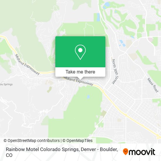 Rainbow Motel Colorado Springs map