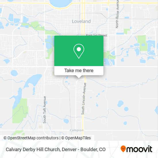 Calvary Derby Hill Church map