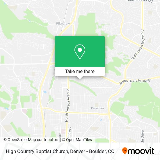 High Country Baptist Church map