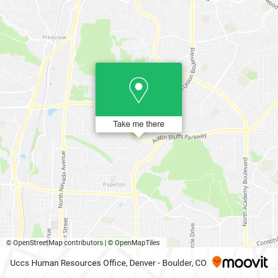 Uccs Human Resources Office map