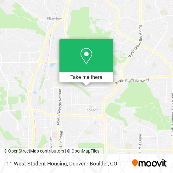 11 West Student Housing map