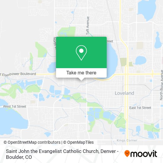 Saint John the Evangelist Catholic Church map