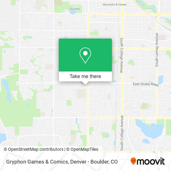Gryphon Games & Comics map