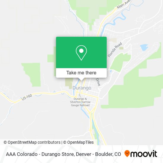 AAA Colorado - Durango Store map