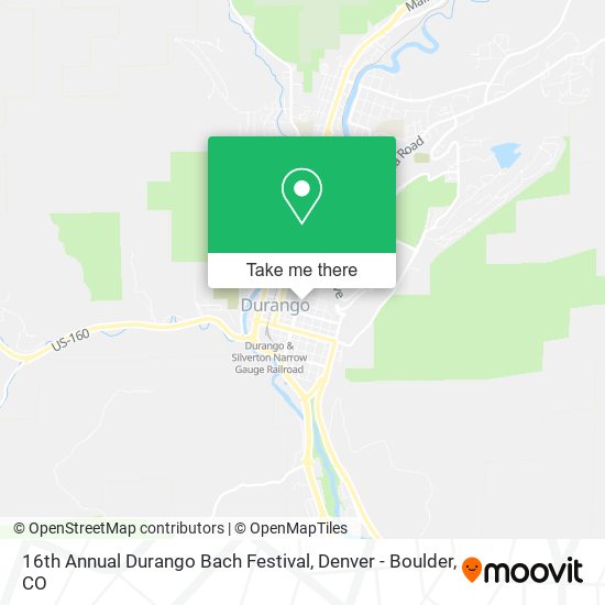16th Annual Durango Bach Festival map