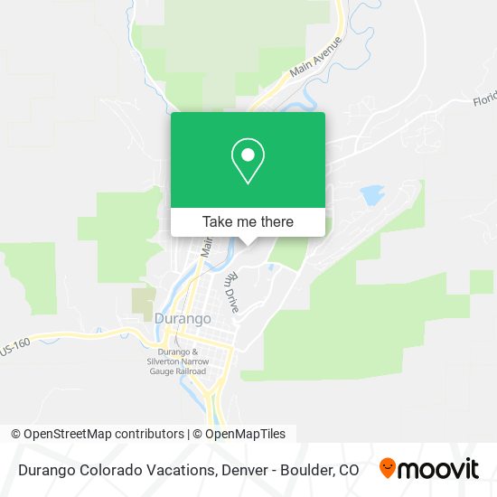 Durango Colorado Vacations map