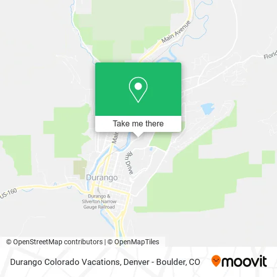 Durango Colorado Vacations map