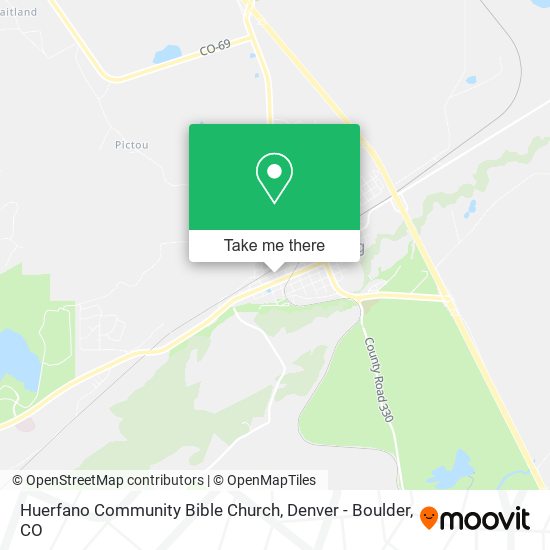 Huerfano Community Bible Church map