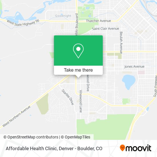 Affordable Health Clinic map