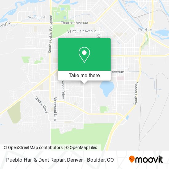 Pueblo Hail & Dent Repair map