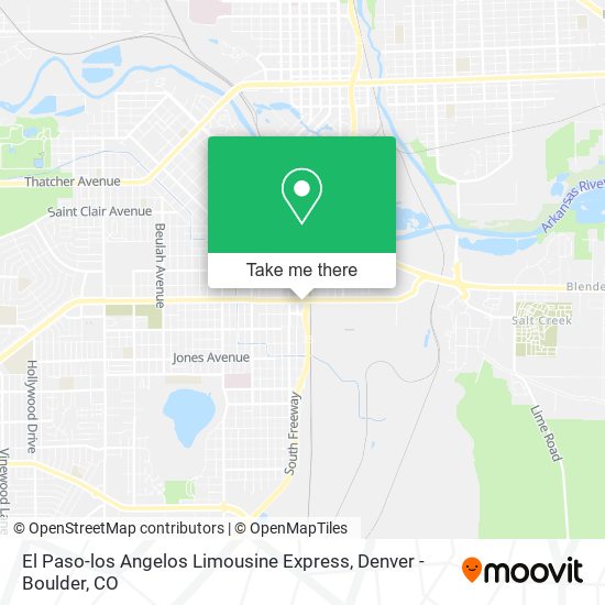 El Paso-los Angelos Limousine Express map