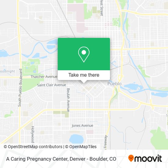 A Caring Pregnancy Center map