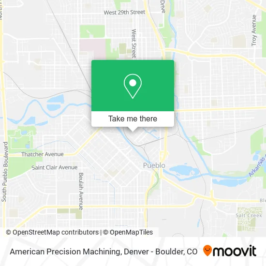 American Precision Machining map