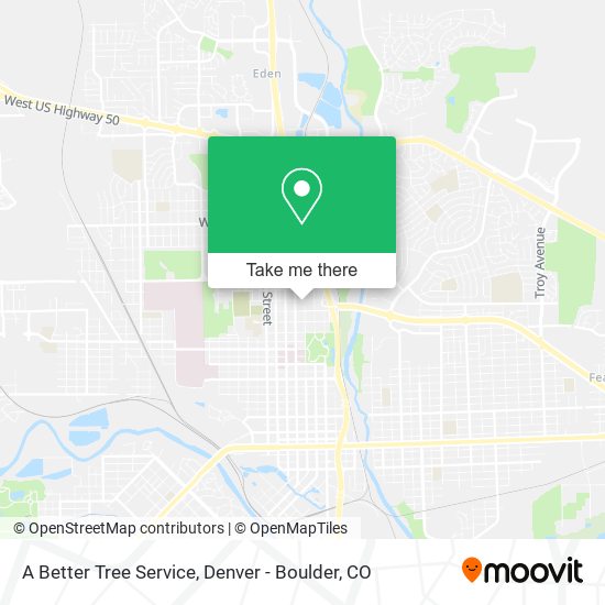 A Better Tree Service map