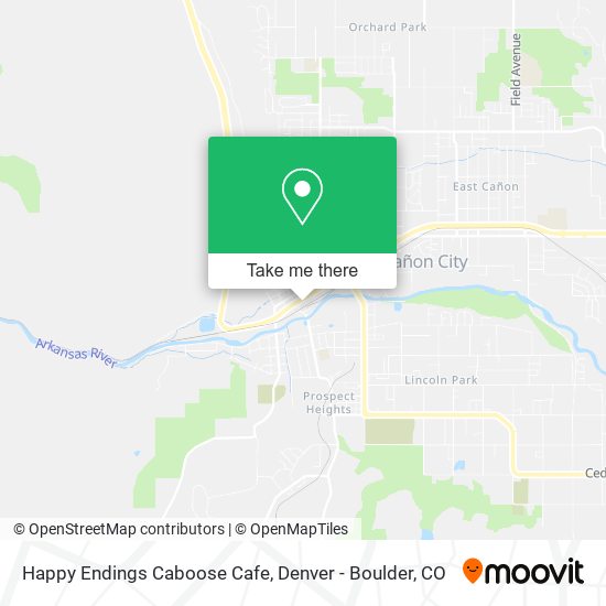 Mapa de Happy Endings Caboose Cafe