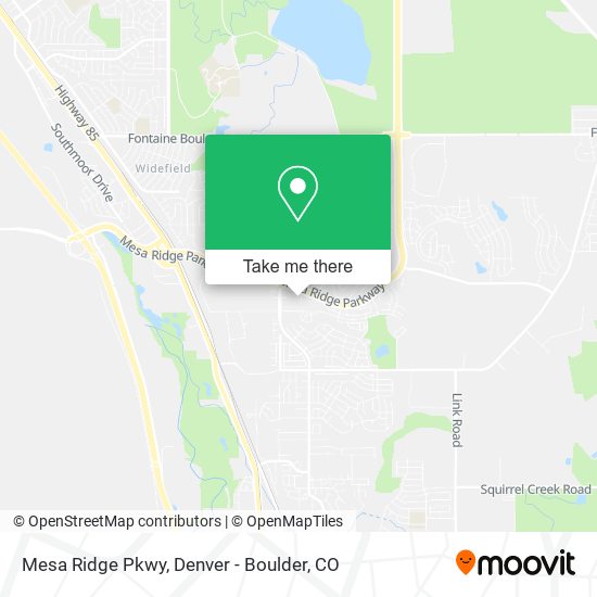 Mesa Ridge Pkwy map