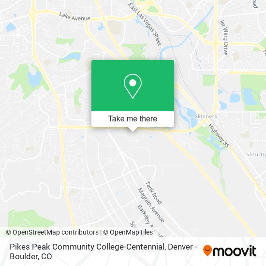 Pikes Peak Community College-Centennial map