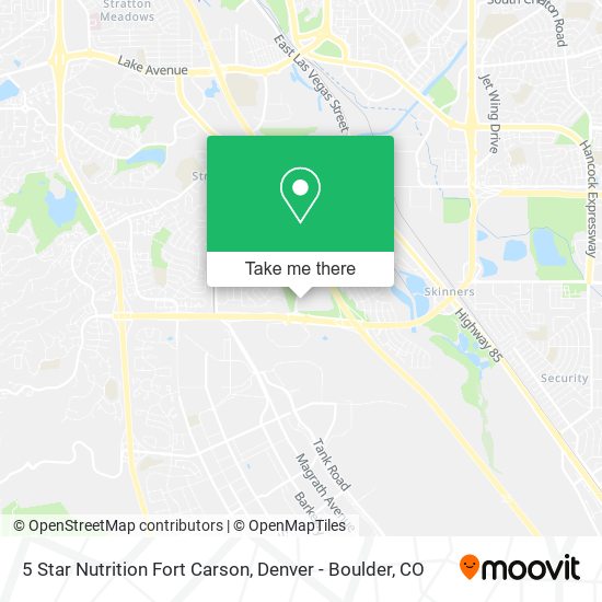 5 Star Nutrition Fort Carson map