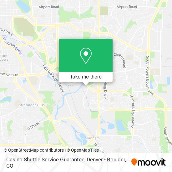 Casino Shuttle Service Guarantee map