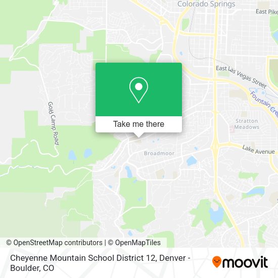 Mapa de Cheyenne Mountain School District 12