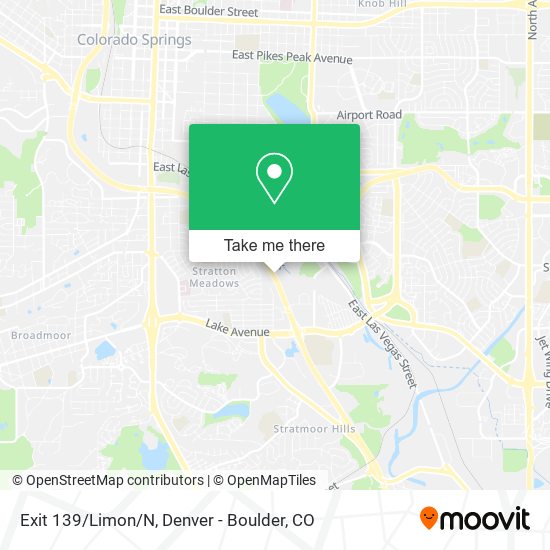 Exit 139/Limon/N map