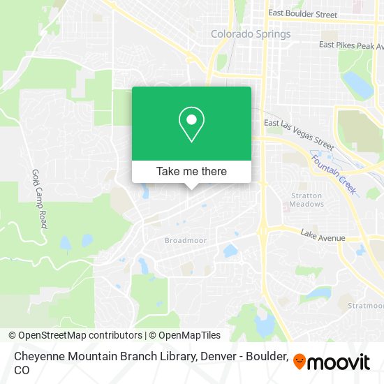 Cheyenne Mountain Branch Library map