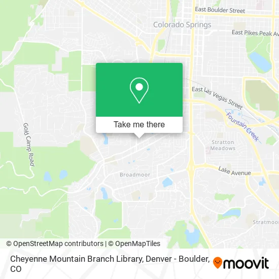 Cheyenne Mountain Branch Library map
