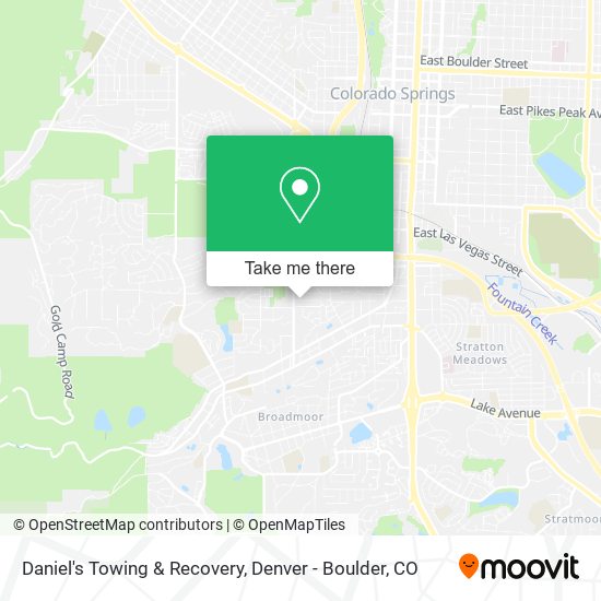 Daniel's Towing & Recovery map