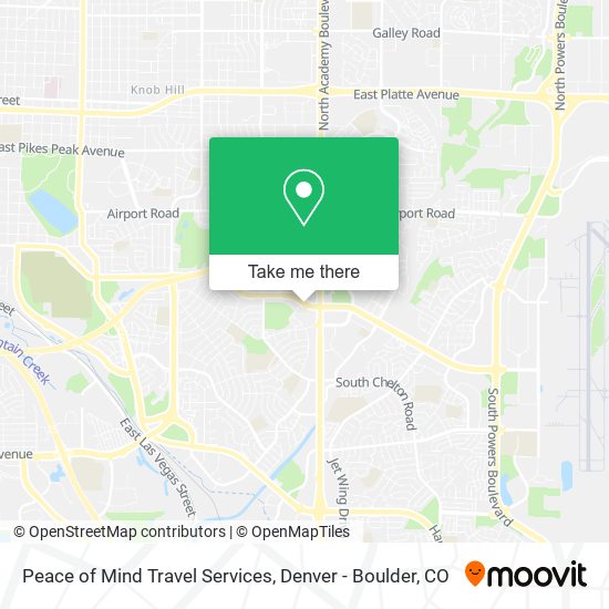 Peace of Mind Travel Services map